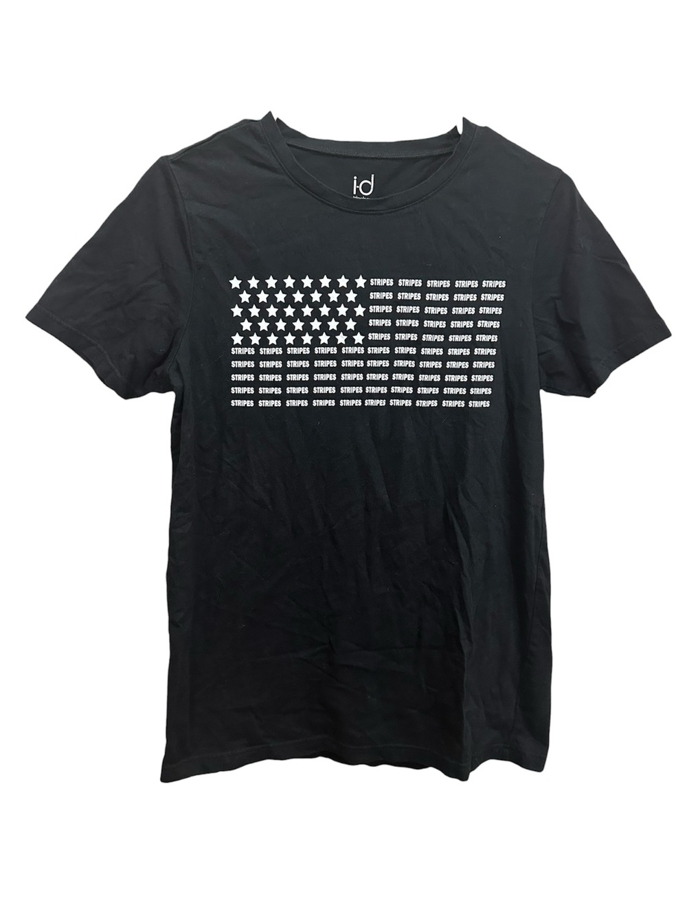 Ideology Black Stars And Stripes Graphic Tee XL